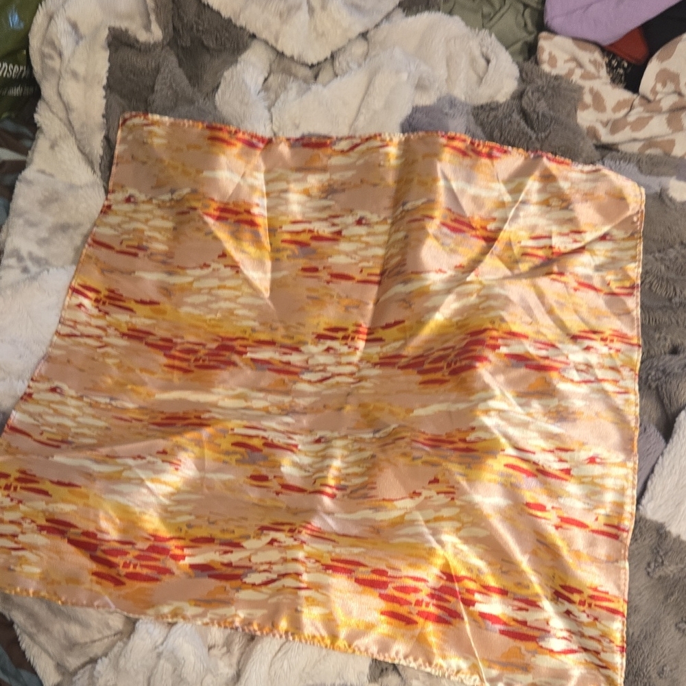 Vibrant Abstract Silk Scarf